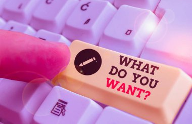 El yazısı metin Ne Soru İstiyor. Kavramsal fotoğraf söylemek veya bir şey hakkında gösteren sormak için yazmak