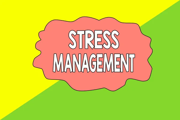 Scrittura Manuale Concettuale Che Mostra Gestione Dello Stress Concetto Che — Foto Stock