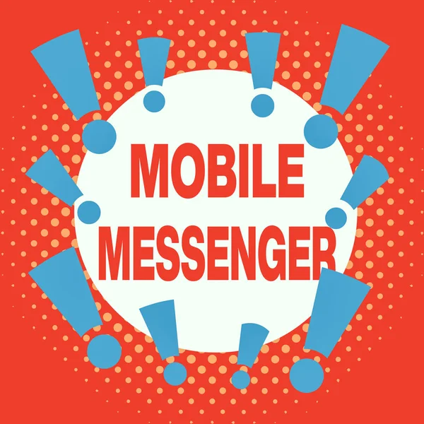 Note Écriture Montrant Mobile Messenger Concept Entreprise Pour Outil Mobile — Photo