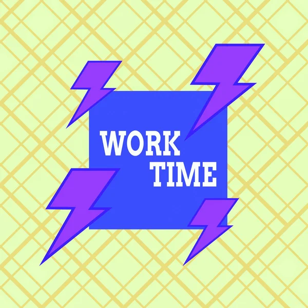 Nota Escrita Que Muestra Tiempo Trabajo Concepto Negocio Para Período — Foto de Stock