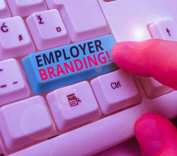 Handwriting text writing Employer Branding. Conceptual photo promoting company employer choice to desired target group