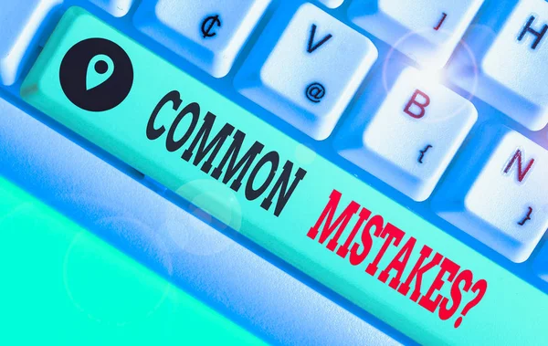Handwriting Text Writing Common Mistakes Question Conceptual Photo Repeat Act — Stock Photo, Image