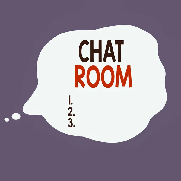 Nota Scrittura Che Mostra Chat Room Concetto Business Area Internet — Foto Stock