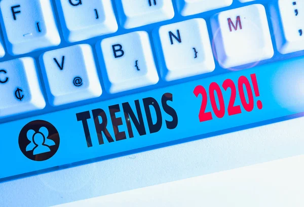 Rukopis Napsaný Textu Trendy 2020 Obecný Směr Fotografie Kterém Něco — Stock fotografie