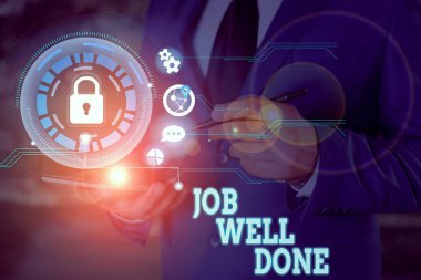 Job Bravo 'yu gösteren bir not yazıyorum. İyi Performans İçin İş Konsepti Başardın Şerefe Onaylandı