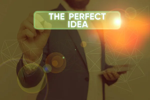 Text Sign Showing Perfect Idea Business Photo Text Exceptional Thought — Stock Photo, Image