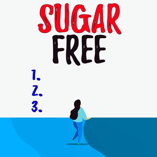 Εννοιολογικό Χειρόγραφο Που Δείχνει Sugar Free Έννοια Που Σημαίνει Ότι — Φωτογραφία Αρχείου