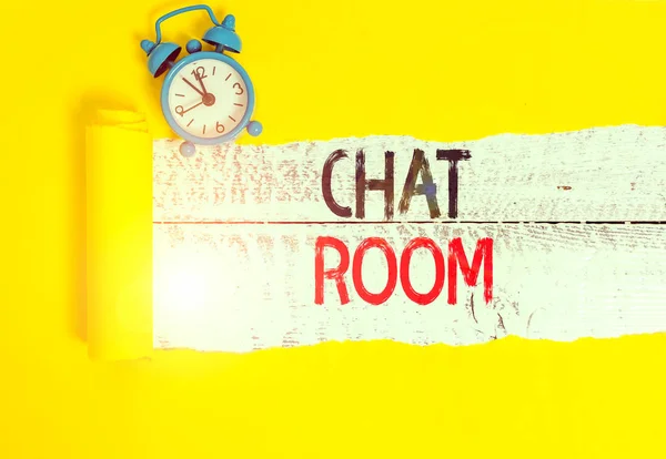 Écriture Conceptuelle Montrant Chat Room Concept Signifiant Zone Sur Internet — Photo