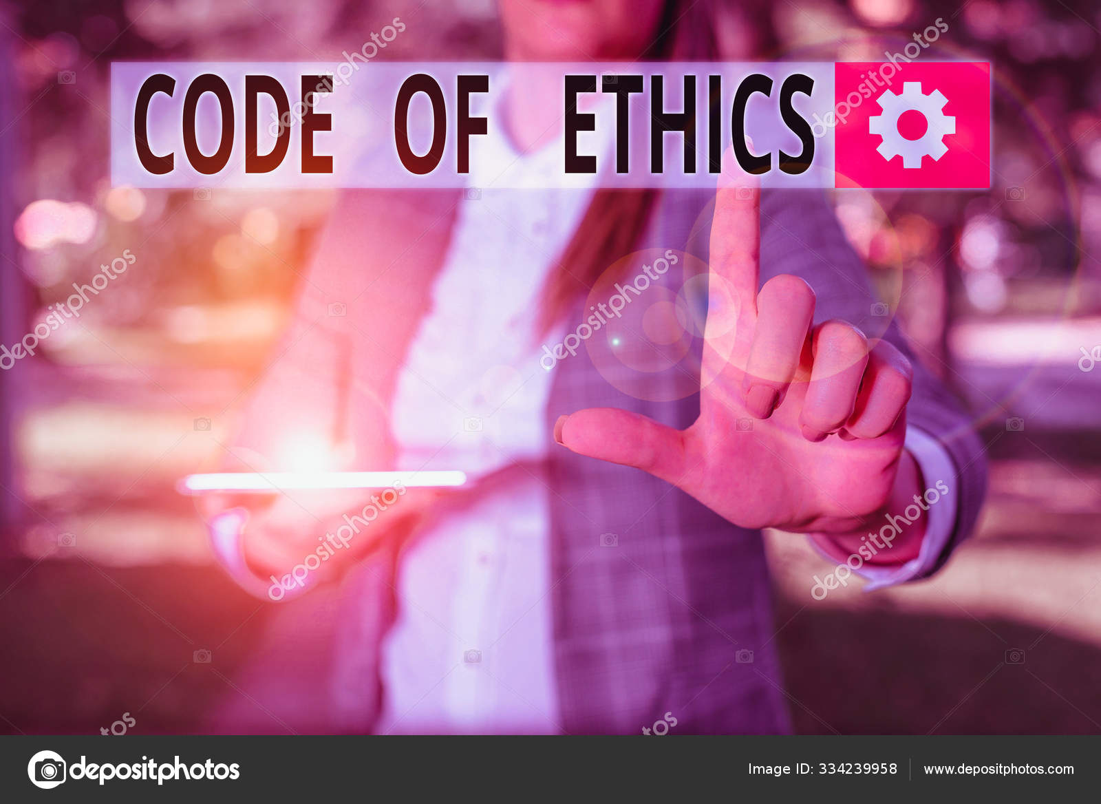 Writing Note Showing Code Ethics Business Concept Moral Rules Ethical