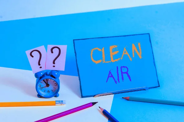 Schreibnotiz Die Saubere Luft Zeigt Business Konzept Für Luft Die — Stockfoto