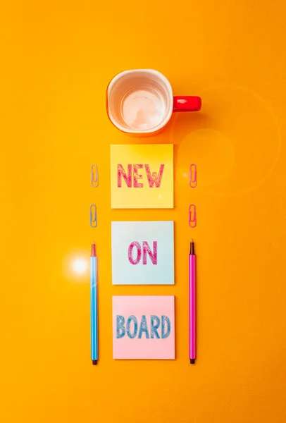 Text Sign Showing New Board Business Photo Text Welcome Team — Stock Photo, Image