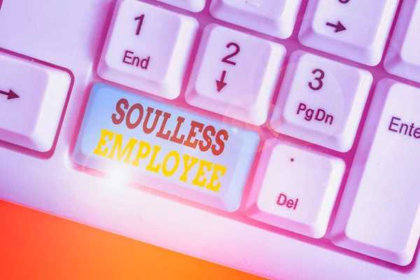Γραπτό Σημείωμα Που Δείχνει Soulless Υπάλληλος Επιχειρηματική Έννοια Για Την — Φωτογραφία Αρχείου