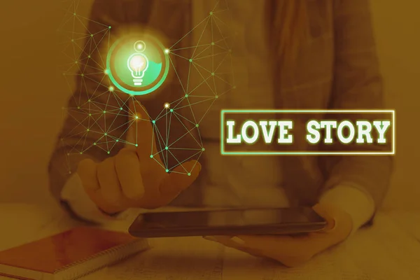 Woord Schrijven Tekst Love Story Zakelijke Foto Presentatie Het Iets — Stockfoto