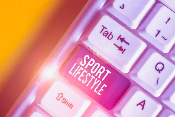 Konceptuell Handstil Som Visar Sport Lifestyle Begreppet Betyder Atletisk Livsstil — Stockfoto