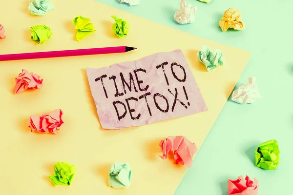 Writing Note Showing Time Detox Business Concept You Purify Your — 스톡 사진