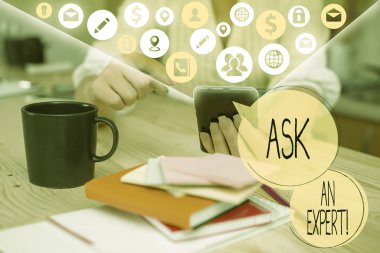 El yazısı yazarı Ask An Expert. Okunmuş kavramsal fotoğraf doğrulaması. Kuralları anlayan ve kabul eden.