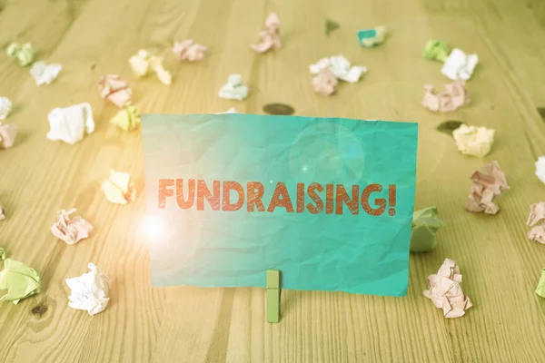 Teksten Schrijven Fondsenwerving Zakelijke Foto Presentatie Zoek Naar Financiële Steun — Stockfoto