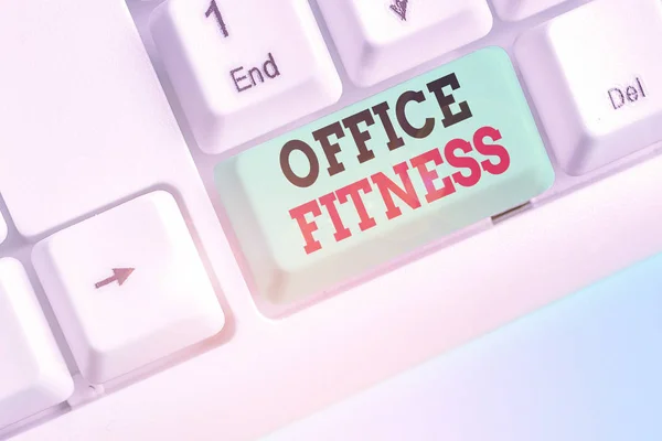 书写便条 显示办公室的健康 鼓励工作场所的健康和平衡生活的商业概念 — 图库照片