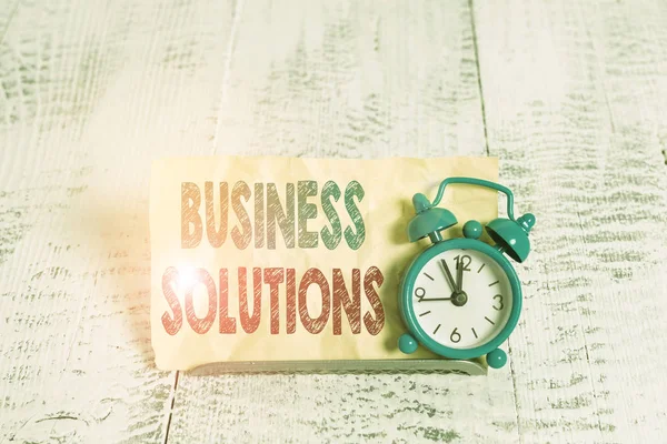 Tekst Schrijven Business Solutions Zakelijke Foto Presentatie Ideeën Die Worden — Stockfoto