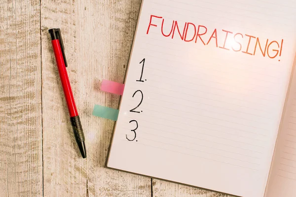Handschriftliches Textschreiben Fundraising Konzeptionelle Foto Sucht Finanzielle Unterstützung Für Wohltätige — Stockfoto