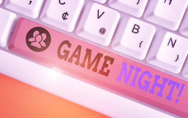Writing Note Showing Game Night Business Concept Usually Its Called — 스톡 사진