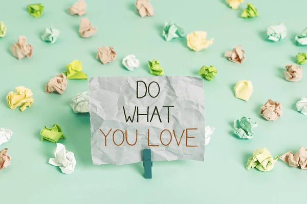 Writing Note Showing What You Love Business Concept Make Enjoyable — 스톡 사진