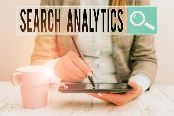 Escritura Manual Conceptual Que Muestra Search Analytics Concepto Que Significa — Foto de Stock