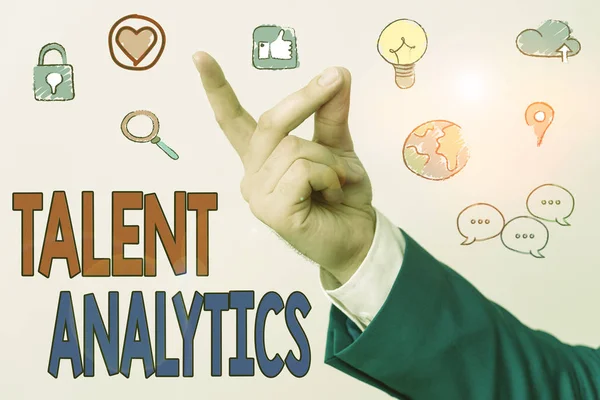 Tekst schrijven Talent Analytics. Bedrijfsconcept voor data mining en business analytics techniek om talent data. — Stockfoto