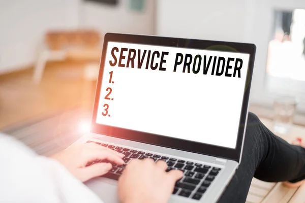 Conceptual Hand Writing Showing Service Provider Concept Meaning Company Provides — Stock Photo, Image