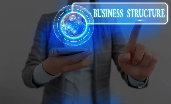 Word writing text Business Structure. Business photo showcasing Organization framework that is legally recognized Elements of this image furnished by NASA
