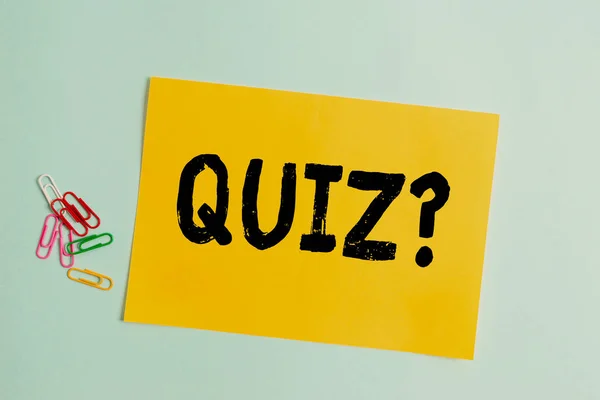 Word Writing Text Quiz Question Business Photo Showcasing Test Knowledge — Stock Photo, Image