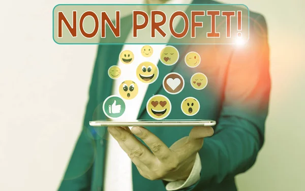 Scrittura Concettuale Mano Che Mostra Profit Concetto Che Significa Non — Foto Stock