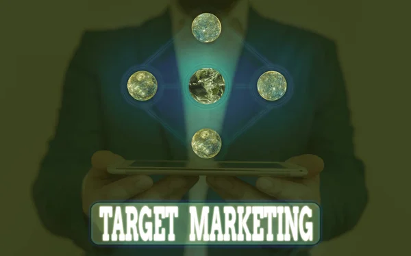 Znak Tekstowy Pokazujący Target Marketing Business Photo Showcasing Group Potential — Zdjęcie stockowe