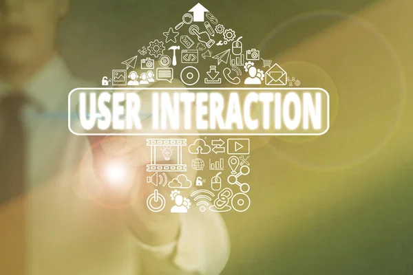 Scrittura Manuale Concettuale Che Mostra Interazione Utente Concetto Che Significa — Foto Stock