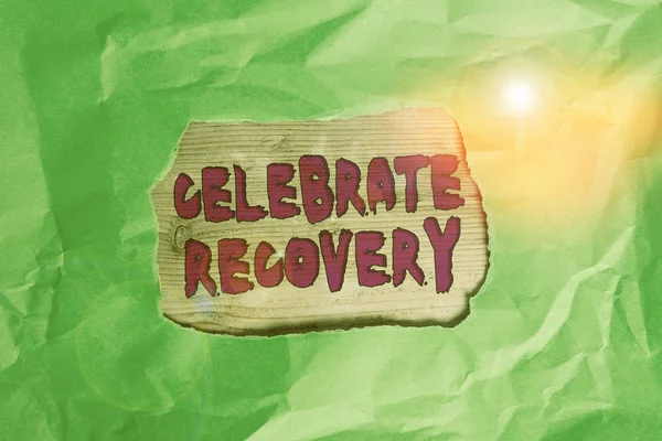 Word Writing Text Celebrate Recovery Business Photo Showcasing Recovery Program — 스톡 사진