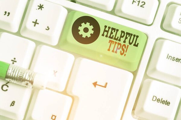 Handwriting text writing Helpful Tips. Conceptual photo advices given to be helpful knowledge in life