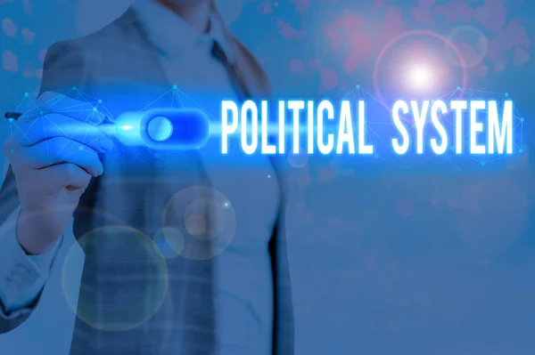 Politik Sistem Yazısı Metni Resmi Hükümet Kararları Alma Sürecinin Kavramsal — Stok fotoğraf