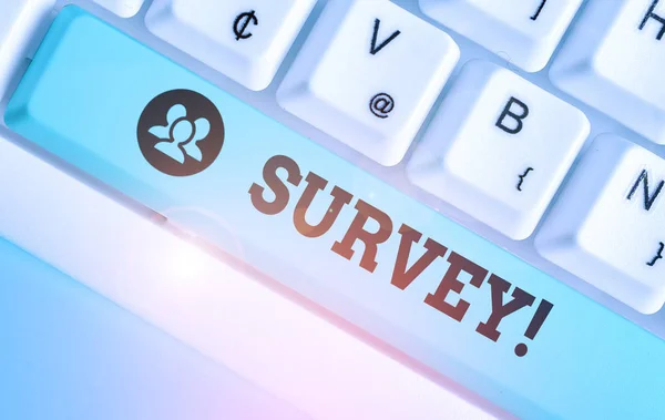 Text Sign Showing Survey Business Photo Text Research Method Used — Stock Photo, Image