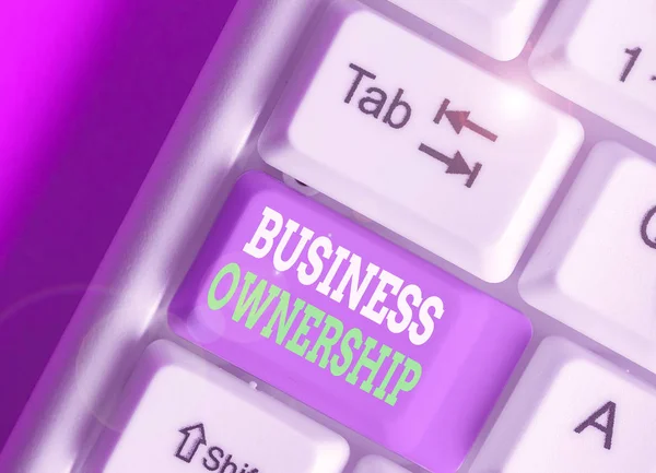 Conceptual Hand Writing Showing Business Ownership Concept Signifiant Contrôle Pour — Photo