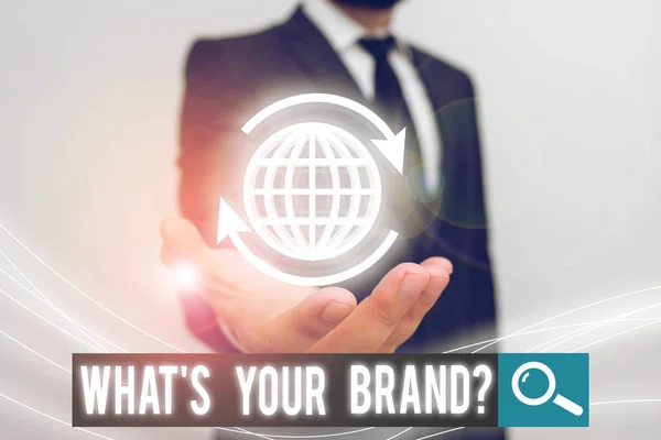 Tulisan Tangan Yang Konseptual Menunjukkan What Your Brand Question Konsep — Stok Foto