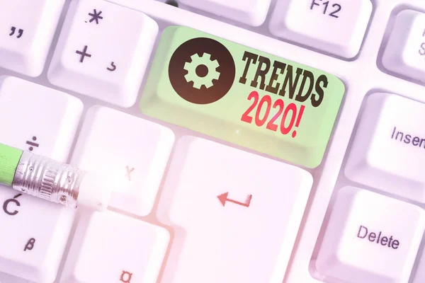 Handschrift Textschreiben Trends 2020 Konzeptuelle Foto Allgemeine Richtung Der Sich — Stockfoto