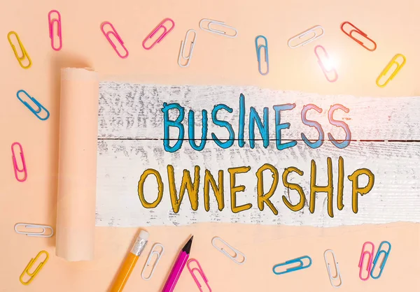 Text Sign Showing Business Ownership Business Photo Showcasing Control Dictate — 스톡 사진