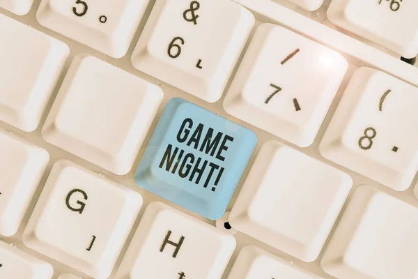 Textovka Ukazující Game Night Obchodní Foto Představení Obvykle Jeho Volal — Stock fotografie