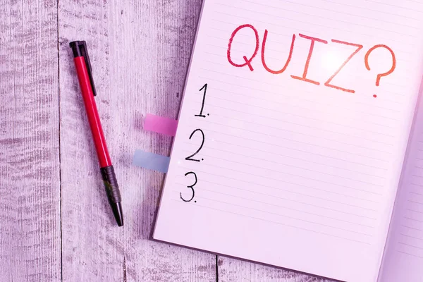 Handschrift Text Schreiben Quizfrage Konzeptionelle Foto Test Des Wissens Als — Stockfoto