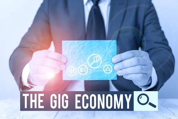 Segno Testo Che Mostra Gig Economy Business Photo Text Mercato — Foto Stock