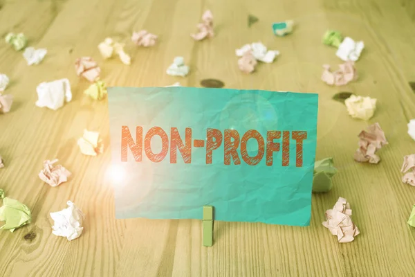 Tekst Skrevet Non Profit Business Foto Fremvisning Type Organisation Der - Stock-foto