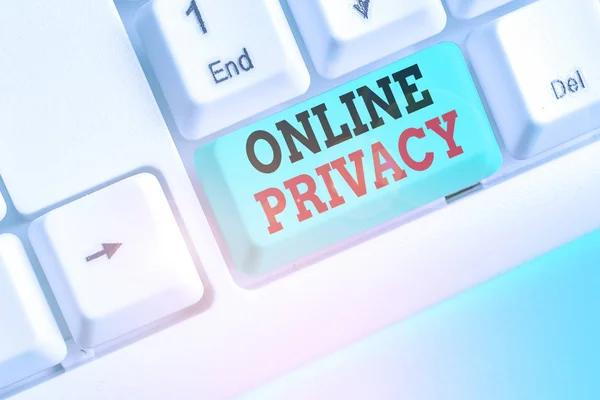 Schrijfbriefje Met Online Privacy Business Concept Voor Omvat Controle Van — Stockfoto