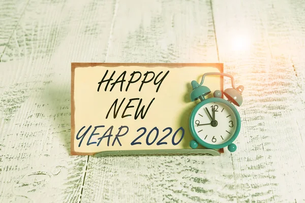 Boldog Évet 2020 Bemutató Írási Feljegyzés Üzleti Koncepció Ünnepi Ünnepek — Stock Fotó
