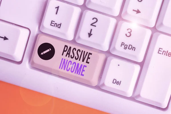 Word Writing Text Passive Income Business Photo Showcasing Earnings Derived — Stock Photo, Image