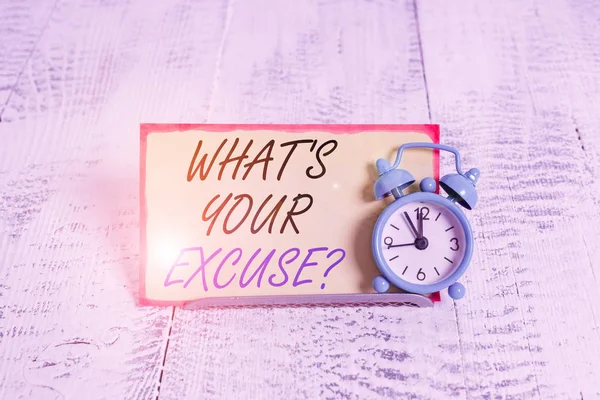 Writing Note Showing What Your Excuse Question Business Concept Explanations — 스톡 사진